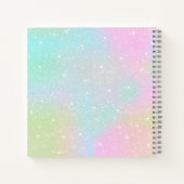 Carnet Cute Rainbow Unicorn Nom personnalisé (Dos)