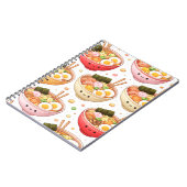 Carnet Cute Ramen Bowls - Kawaii Smiling Noodles Notebook (Côté gauche)