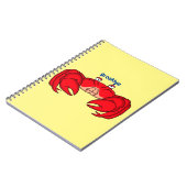 Carnet Cute red crab cartoon (Côté gauche)