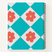 Carnet Cute Red flowers Personalized Name Spiral Notebook (Dos)