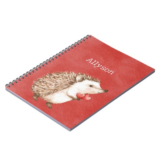 Carnet Cute Red Hedgehogs (Côté gauche)