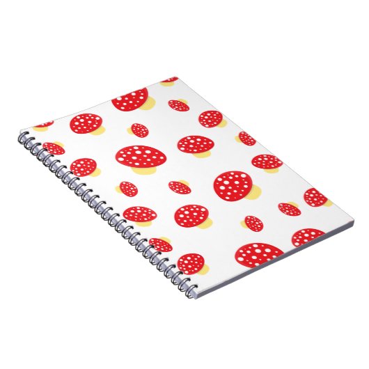 Carnet Cute Red Spotty Toadstool Mushrooms Pattern (Côté Droit)