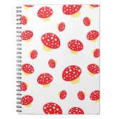 Carnet Cute Red Spotty Toadstool Mushrooms Pattern (Devant)