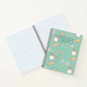 Carnet Cute Retour au Motif de l'école Fournitures scol