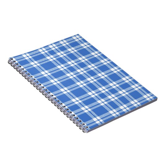 Carnet Cute Retro Blue Gingham Plaid Pattern (Côté Droit)