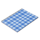 Carnet Cute Retro Blue Gingham Plaid Pattern (Côté gauche)