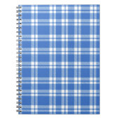 Carnet Cute Retro Blue Gingham Plaid Pattern (Devant)