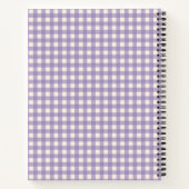 Carnet Cute Retro Lilac En vichy Plaid Recette personnali (Dos)