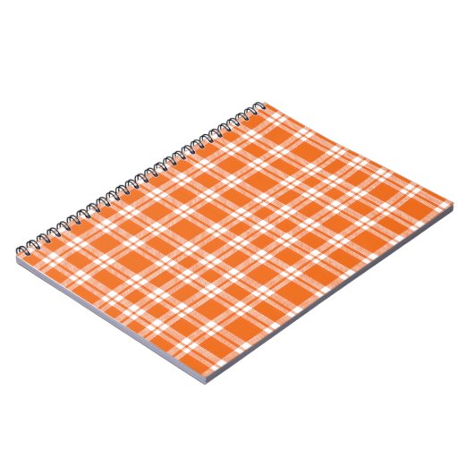 Carnet Cute Retro Orange Gingham Plaid Pattern (Côté gauche)
