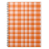 Carnet Cute Retro Orange Gingham Plaid Pattern (Devant)