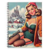 Carnet Cute Retro Winter Pin-up (Devant)