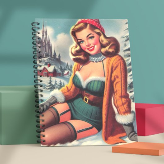 Carnet Cute Retro Winter Pin-up