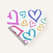 Carnet Cute Romantic Pastel Hearts (Devant)