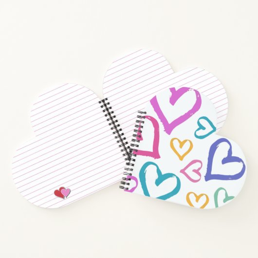 Carnet Cute Romantic Pastel Hearts (Intérieur)