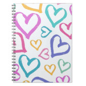 Carnet Cute Romantic Pastel Hearts (Devant)