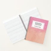 Carnet Cute Rose Blush Peach élégant Dreamy Abstrait Chic (Intérieur)