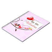Carnet Cute Rose Brown & Rouge Valentines Inséparables (Côté gauche)