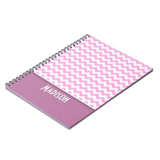 Carnet Cute rose Chevron (Côté gauche)