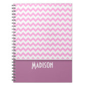 Carnet Cute rose Chevron (Devant)