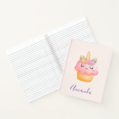 Carnet Cute rose Cupcake Unicorn avec Rose (Intérieur)