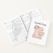 Carnet Cute Rose Floral Boulangerie Cake Mixer Recette (Intérieur)