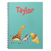 Carnet Cute Safari animal thème (Devant)