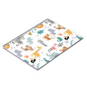 Carnet Cute Safari Jungle Animals Personalized Baby Name (Côté gauche)