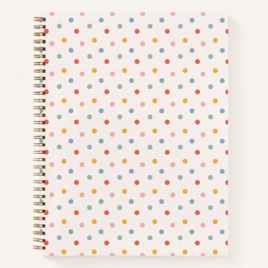 Carnet Cute Scattered Mini Polka Dots Muted Terrazzo Spec (Devant)