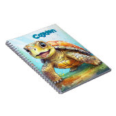 Carnet Cute Sea Turtle Personalized (Côté Droit)