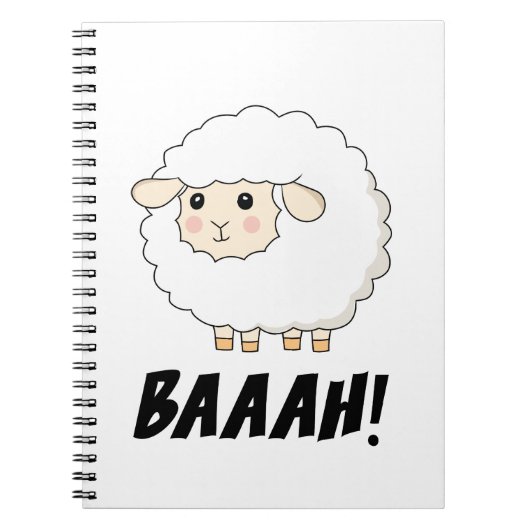 Carnet Cute Sheep Baaah (Devant)