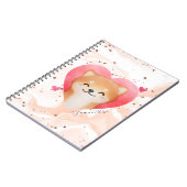 Carnet Cute Shiba Inu dans un coeur (Côté gauche)