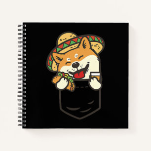 Carnet Cute shiba inu Pocket mexico chien présent