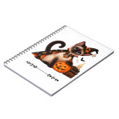 Carnet Cute Siamese Cat Witch Halloween (Côté gauche)