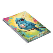 Carnet Cute Singing Blue Bird Spiral Photo Notebook   (Côté Droit)