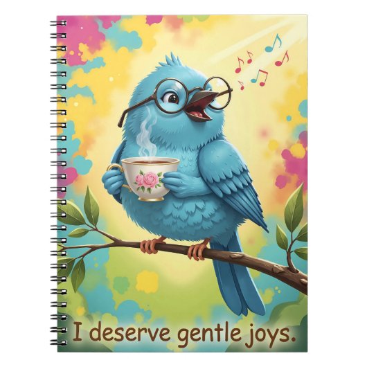 Carnet Cute Singing Blue Bird Spiral Photo Notebook   (Devant)