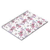 Carnet Cute Skater Girl Unicorn Roller Skate Pattern (Côté gauche)