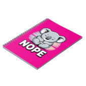 Carnet Cute Sleeping Koala “Nope” Funny Cartoon (Côté gauche)