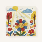 Carnet Cute Smiling Flower Kids Sketchbook (Devant)
