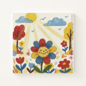 Carnet Cute Smiling Flower Kids Sketchbook (Dos)