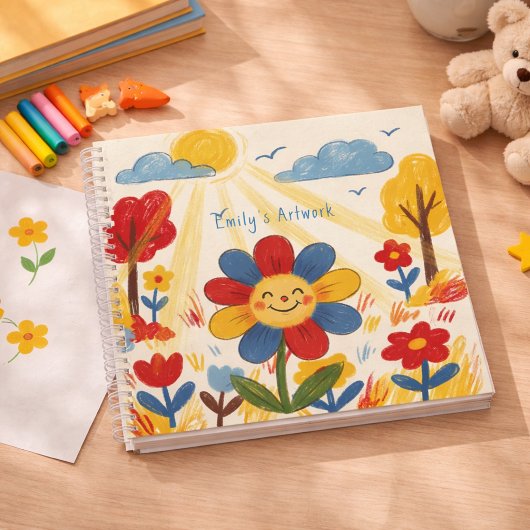 Carnet Cute Smiling Flower Kids Sketchbook
