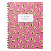 Carnet Cute Smiling Kawaii Avocado Motif (Devant)