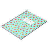 Carnet Cute Smiling Kawaii Watermelon & Motif d'ananas (Côté gauche)