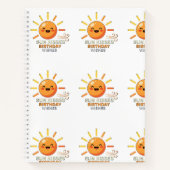 Carnet Cute Smiling Sun Birthday Wishes Lined Spiral Note (Devant)