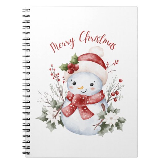 Carnet Cute Snowman Christmas Spiral Photo Notebook (Devant)