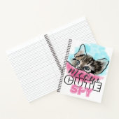 Carnet "CUTE SPY" | Funny Cute Kitten Rose Blue (Intérieur)