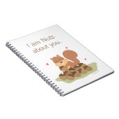Carnet Cute Squirrel Nuts À propos de vous Pun Amour Humo (Côté Droit)
