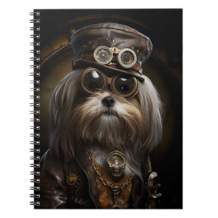 Carnet Cute Steampunk Shih Tzu Chien Peinture D4R Nouveau