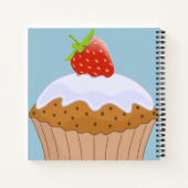 Carnet Cute Strawberry Bun Personalised Blue (Dos)