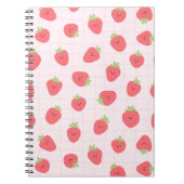 Carnet Cute Strawberry Pattern – Kawaii Strawberry (Devant)