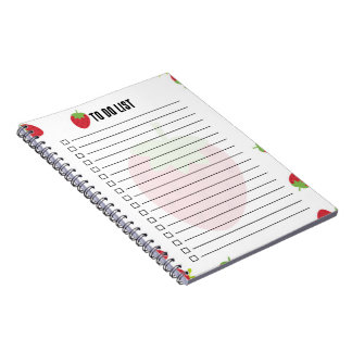 Carnet Cute Strawberry To-Do List Notepad